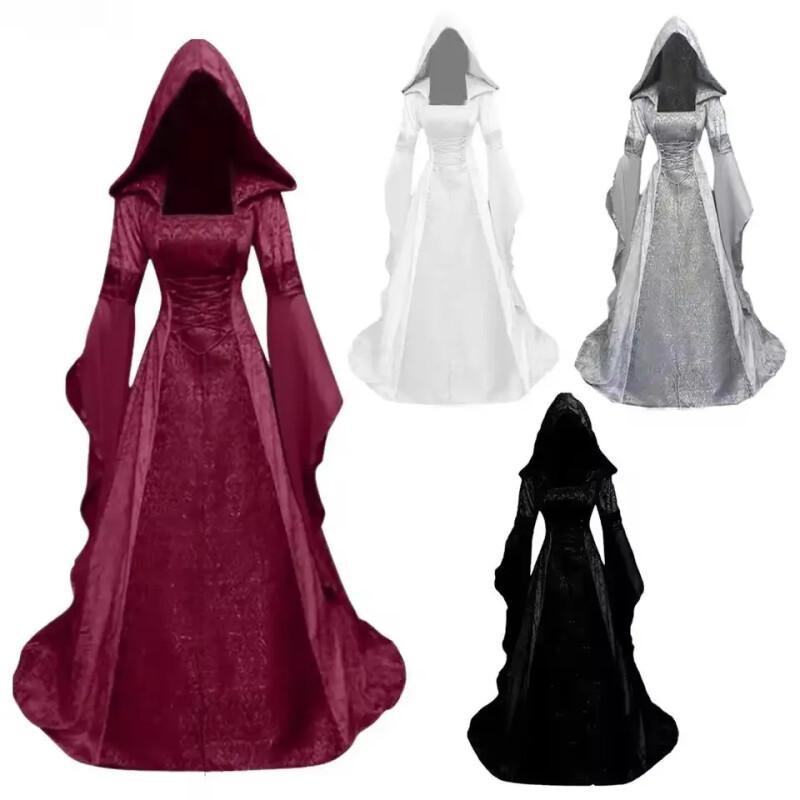 Vintage Fashion Dresses - ハロウィンカーニバル パガンウィッチ コスプレガウン ヴィンテージ ルネサンス デラックス