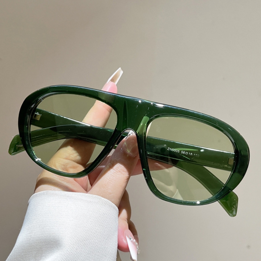 Vintage Fashion Enthusiasts - 新しい特大パイロットサングラス女性男性ヴィンテージブランドサングラス女性トレンディな高級ブランドデザイナーアウトドアシェード