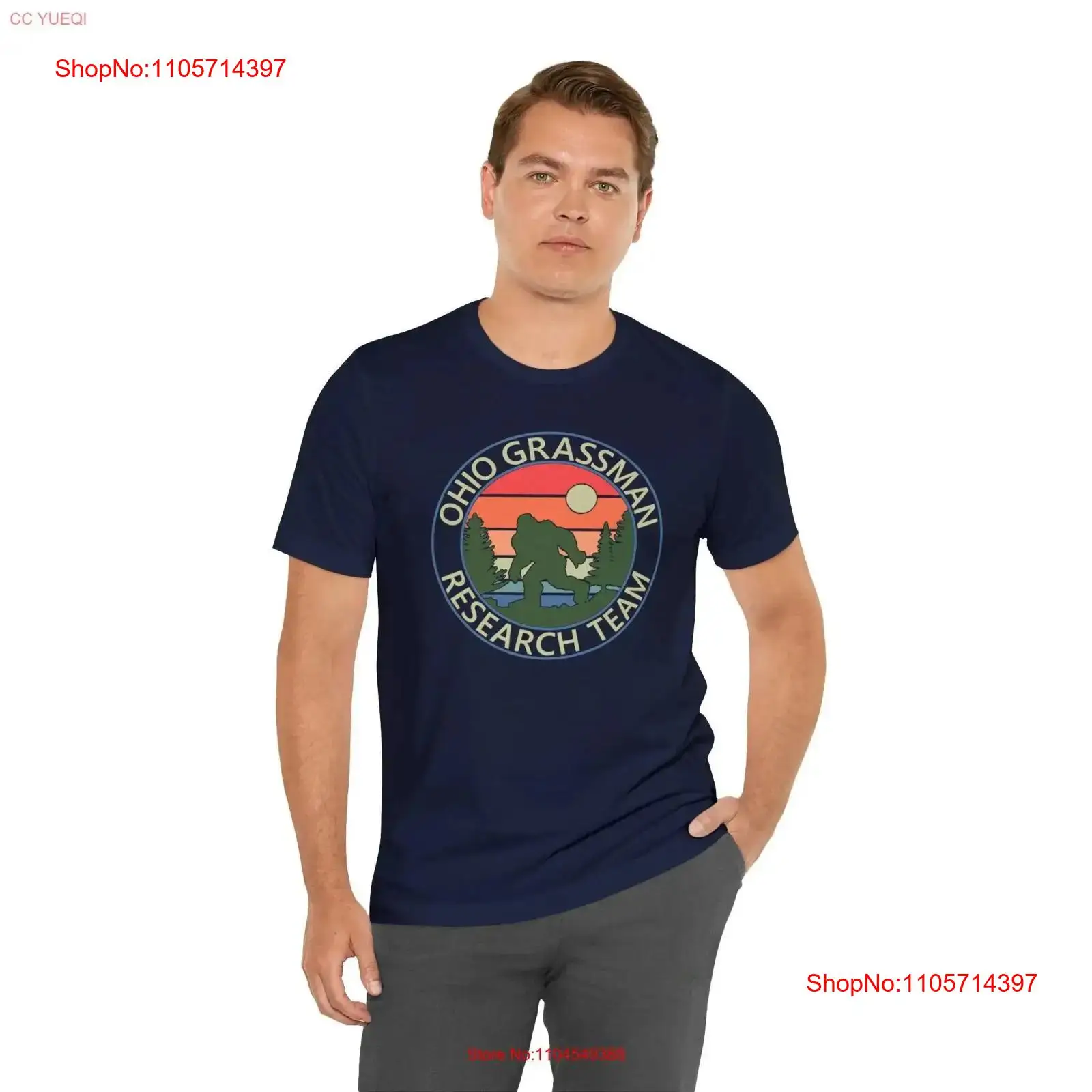 Vintage Fashion Research - オハイオ州グラスマン研究チーム Tシャツ 中西部 ビッグフット サスカッチ 楽しいキャンプ