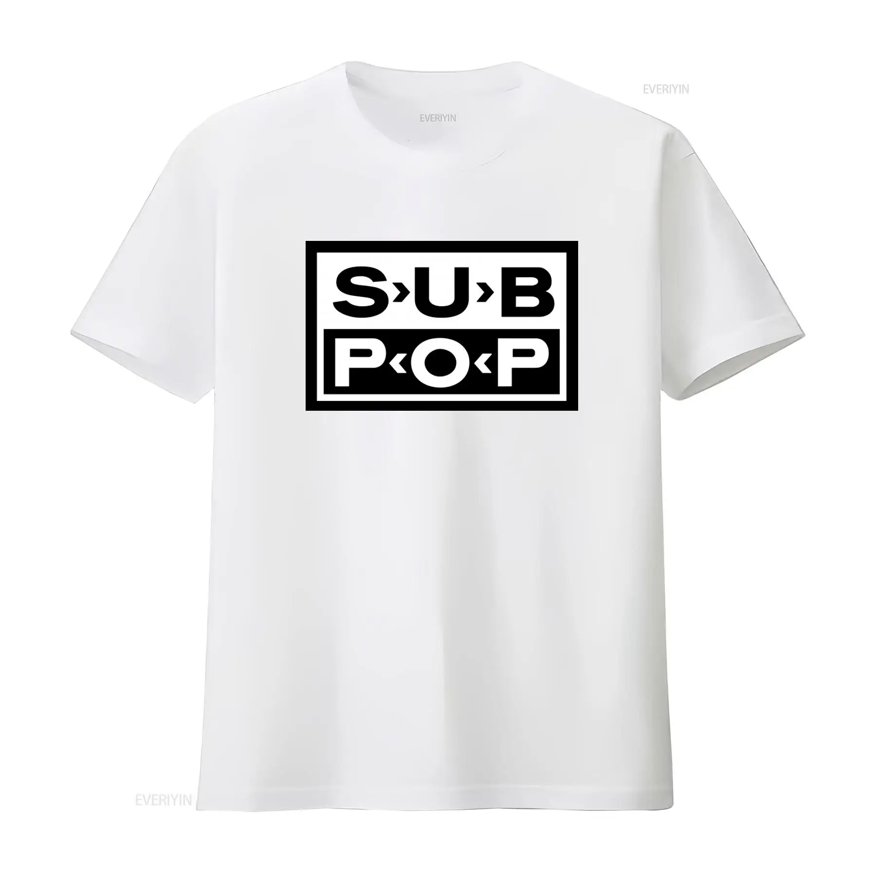 サブポップロゴTシャツ ブラック ホワイトプリント レトロス - Vintage Fashion Jersey のレビューと価格