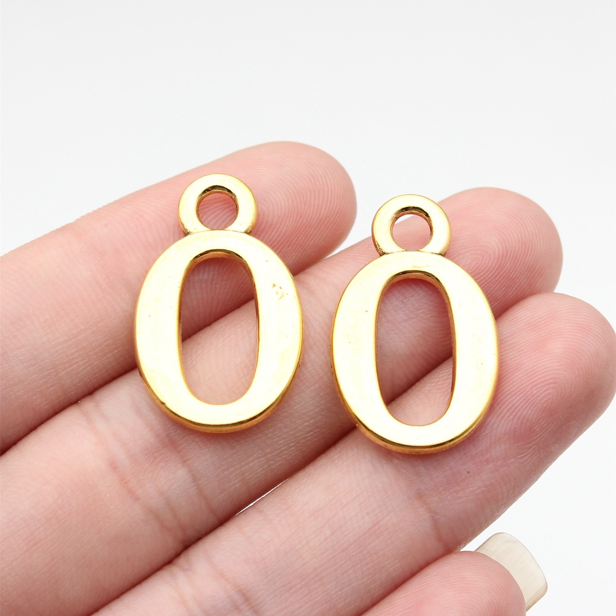 10 個 26x16mm アンティークゴールドカラー番号 0 - Vintage Fashion Online のレビューと価格