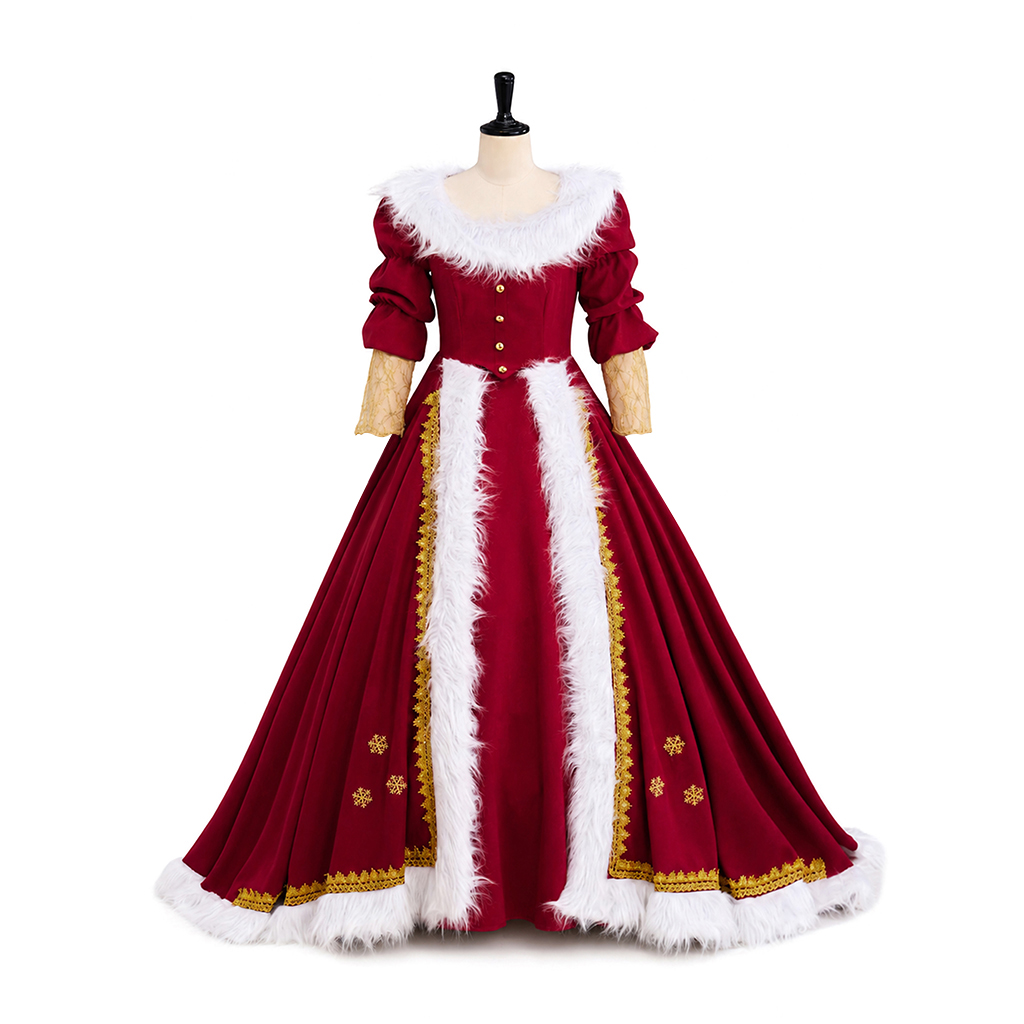 デラックスなミセス・クロースコスチューム 大人用 女性用 ミ - Vintage Fashion Dresses のレビューと価格