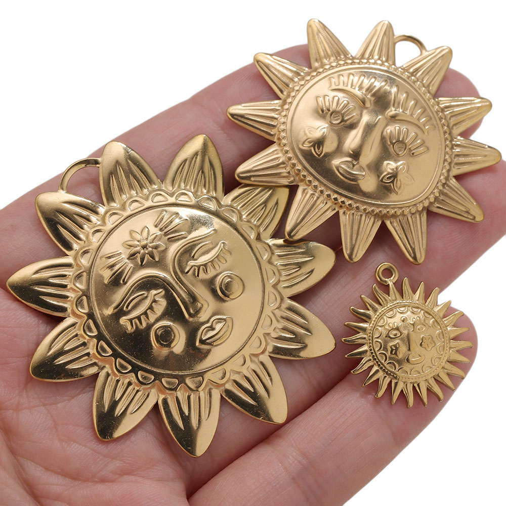 5 個 PVD ゴールドチャームステンレス鋼サンチャームヴィ - Vintage Fashion Online のレビューと価格