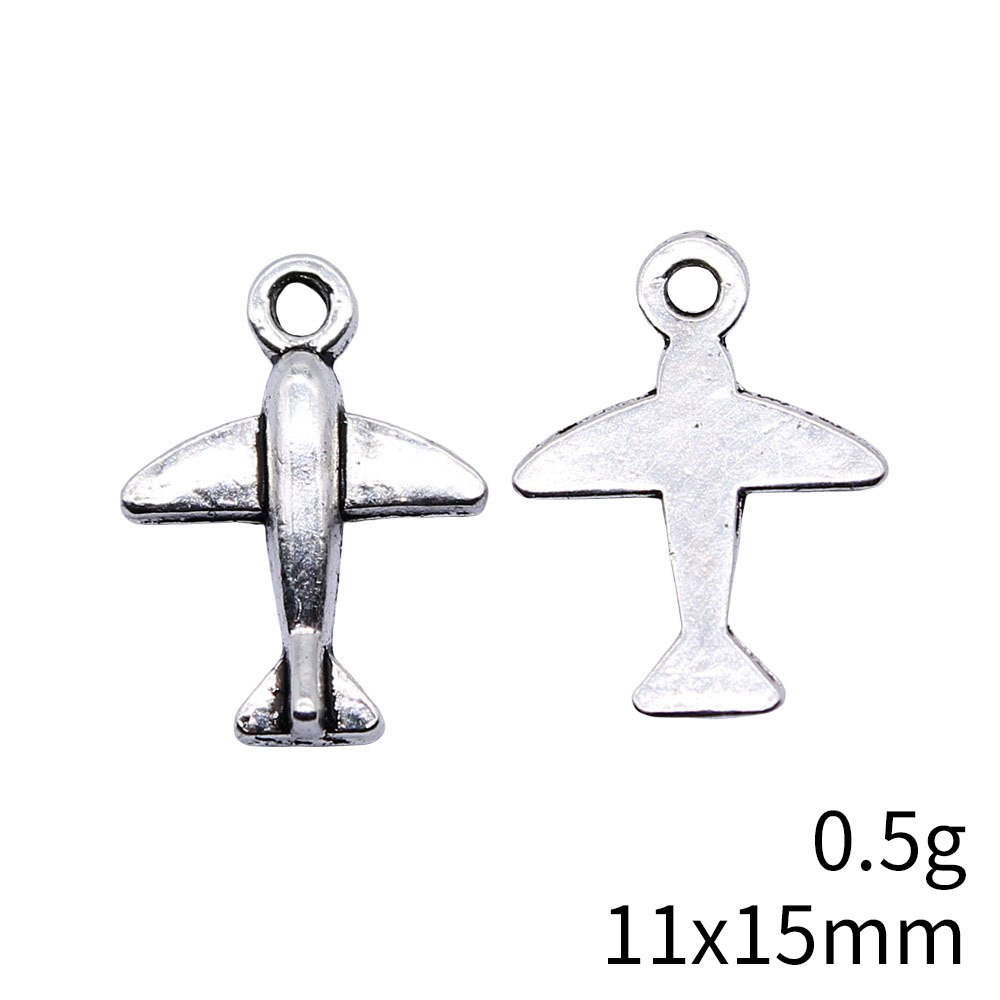 10 個 11x15mm アンティークシルバーカラー航空機チ - Vintage Fashion Online のレビューと価格