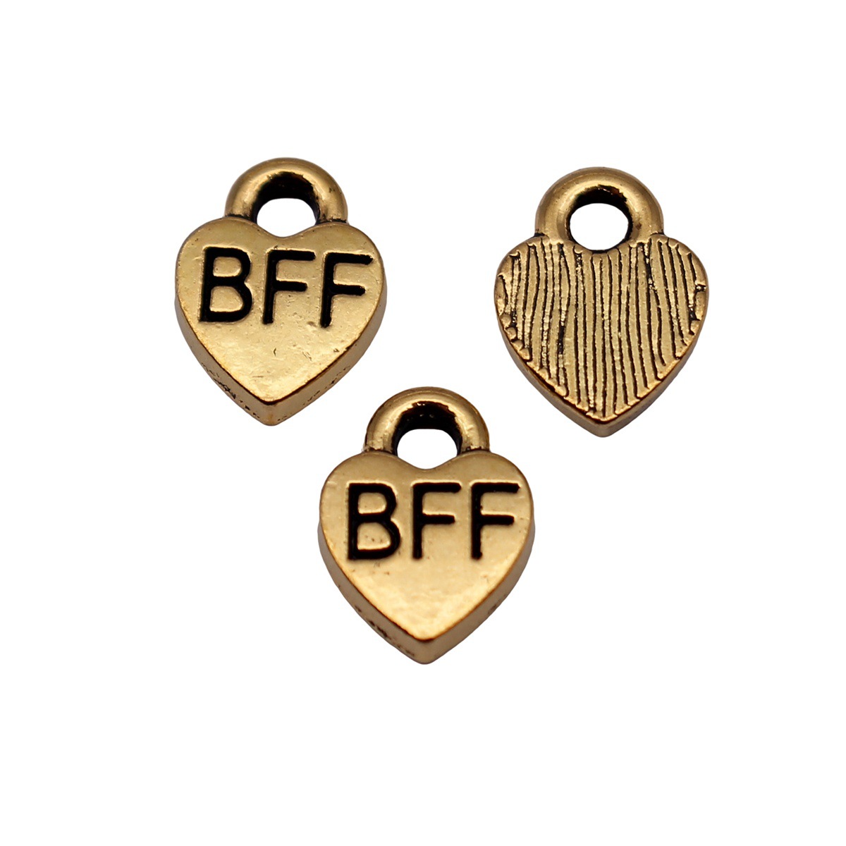40 個 9.3x7mm アンティークゴールドカラー Bff - Vintage Fashion Stores のレビューと価格