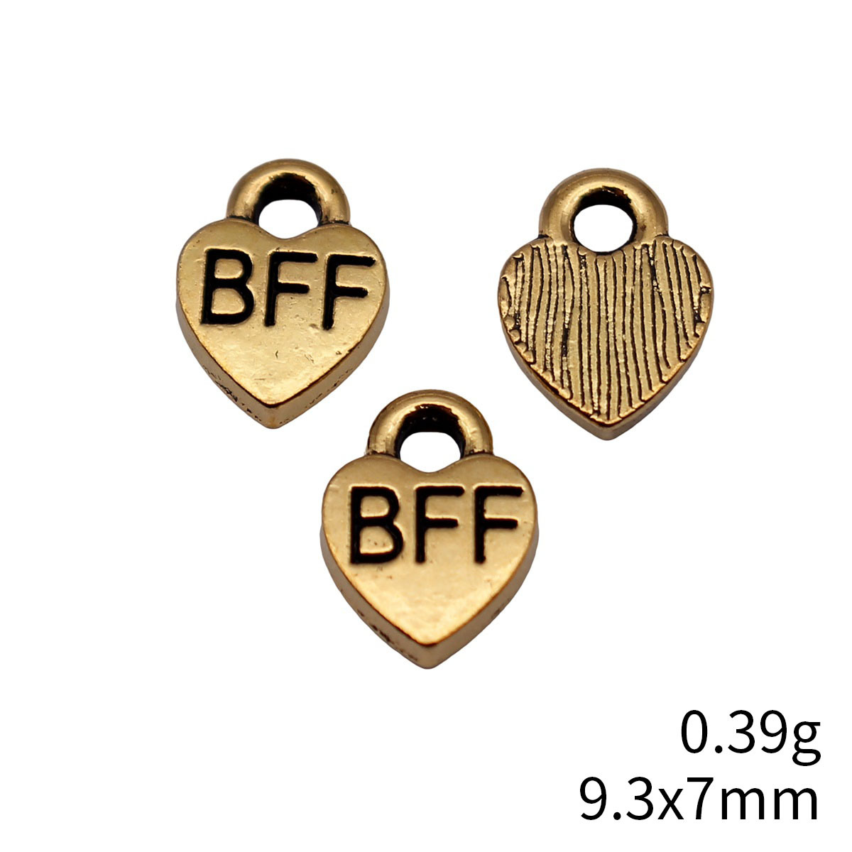 40 個 9.3x7mm アンティークゴールドカラー Bff - Vintage Fashion Stores のレビューと価格