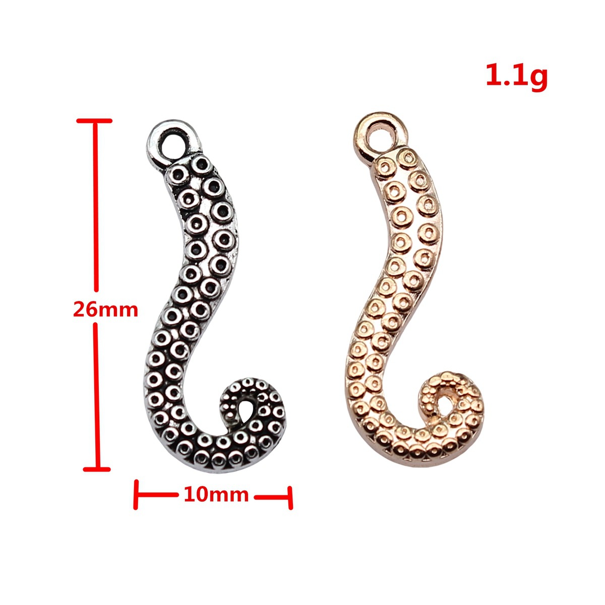 WYSIWYG 20個 26x10mm 4色 タコの足チャー - Vintage Fashion Online のレビューと価格