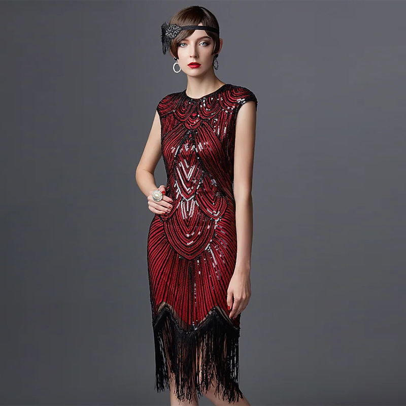 1920年代ギャツビー風フリンジフラッパードレス ヴィンテー - Vintage Fashion Dresses のレビューと価格