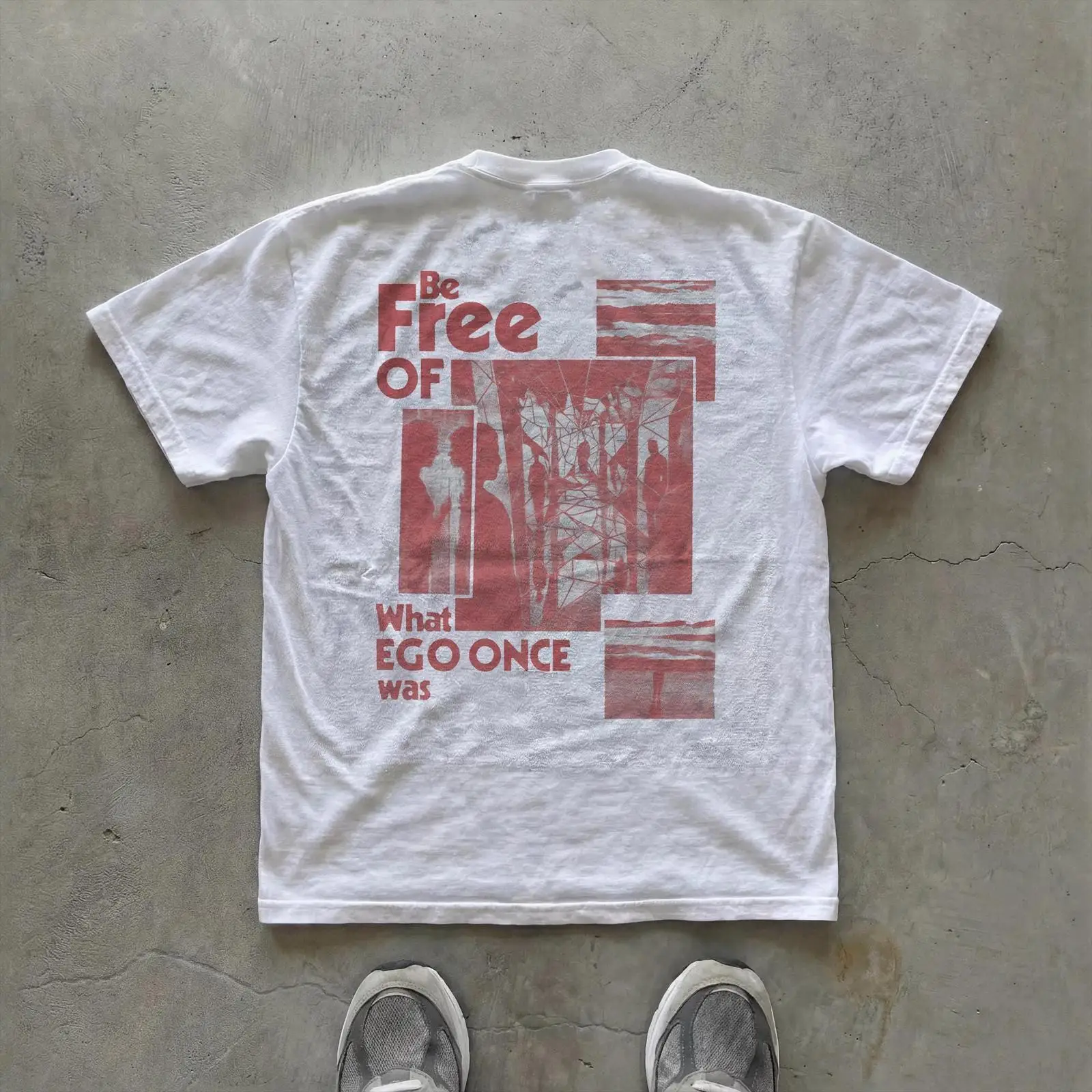「エゴを捨てなさい」のメッセージがプリントされたTシャツ。コ - Vintage Fashion Quotes のレビューと価格